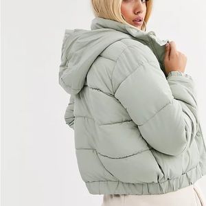 HOODED PUFFER JACKETSAGE
